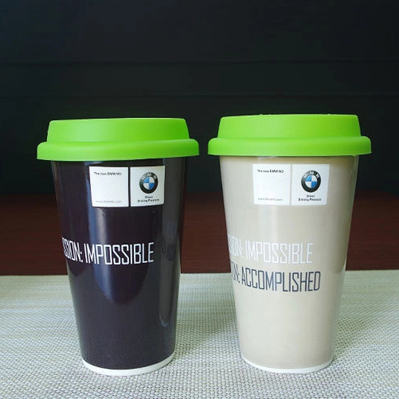 Free Sample Ceramic Hot Water Cup Discolored Ceramic Coffee Mug High Quality Porcelain Cup with Lid