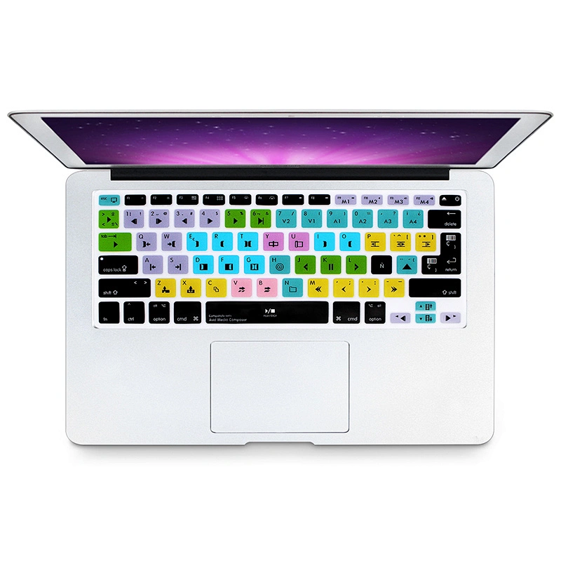 amazon hot sales Avid Media Composer shortcuts keyboard skin Spanish Laptop Keyboard Custom Covers For macbook pro 13
