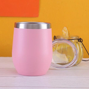 Multicolor FDA 12 oz Vacuum Insulated Stainless Steel Cup with Lid