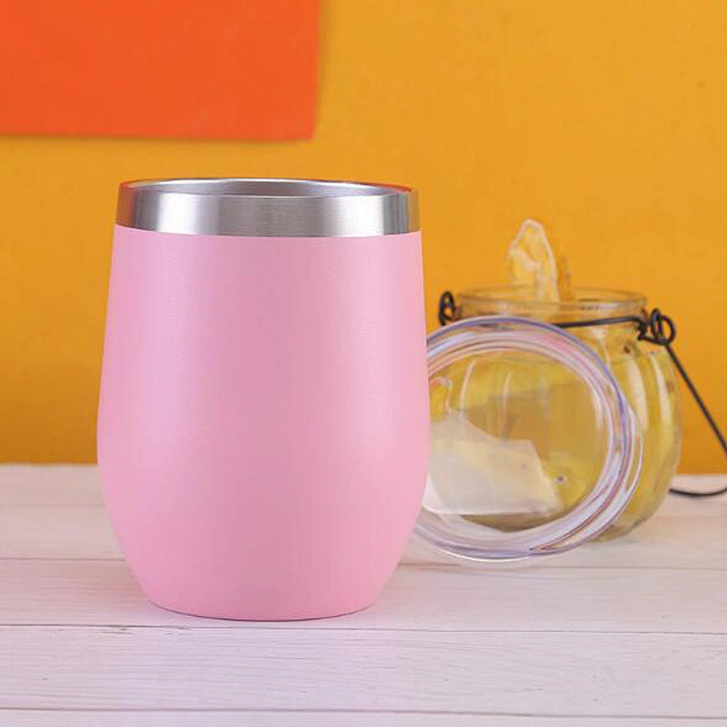 Multicolor FDA 12 oz Vacuum Insulated Stainless Steel Cup with Lid