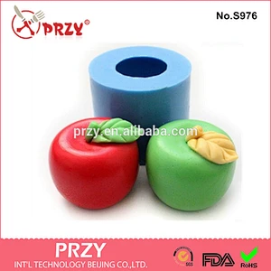 apple Christmas candle mould/apple silicone soap molds
