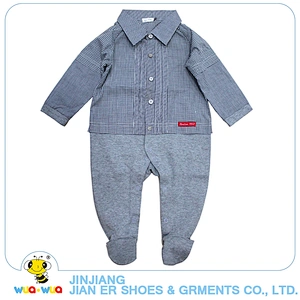 New style printed formal 100%cotton baby clothes romper set