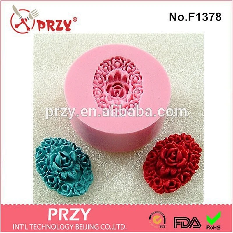 Eco-friendly fondant Victorian Cabochon resin silicone cake mold