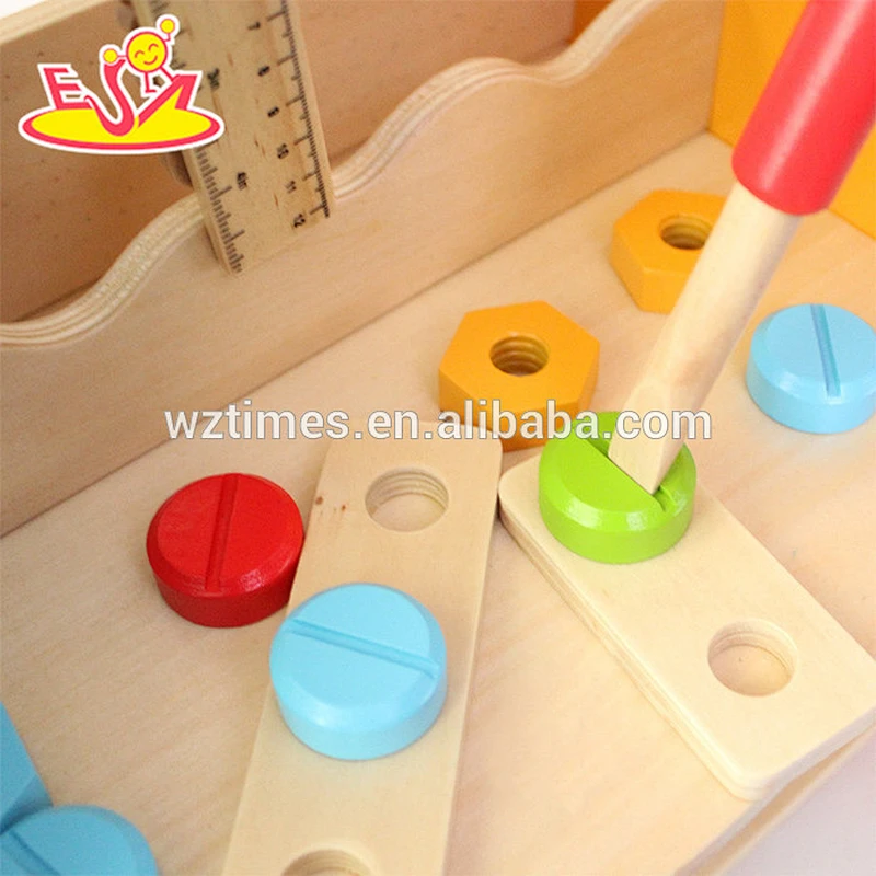 Wholesale funny kids wooden tools table toy for exercising hand skill W03D062