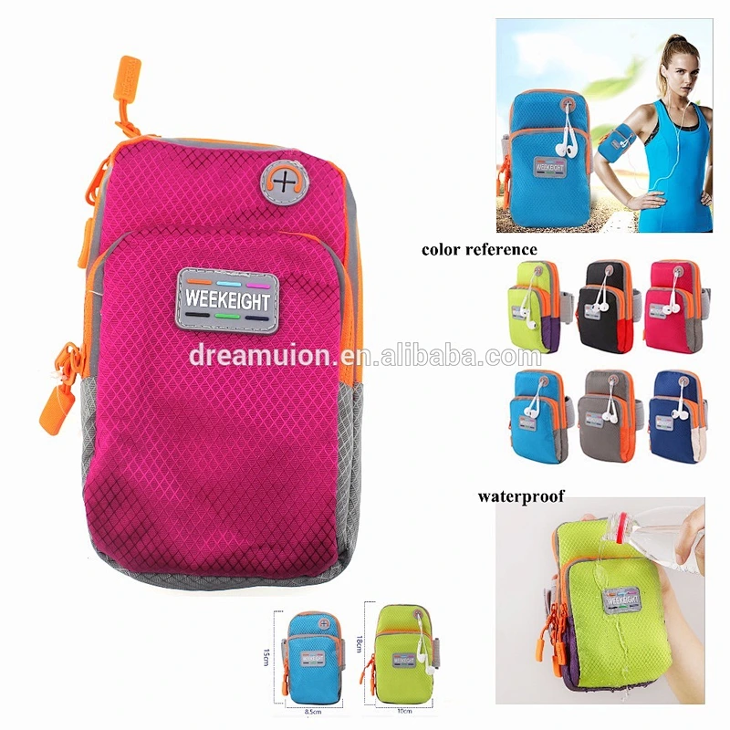 Sports Armband Double Pockets Multifunctional Outdoor Arm Wrist Bag Package