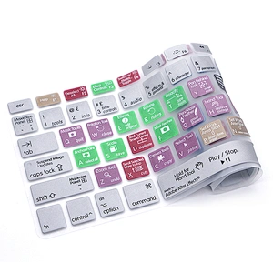 Unique Items Sell Durable Ado be After Effects Shortcuts Silicone Keyboard Skin custom keyboard cover for macbook pro 13 cover