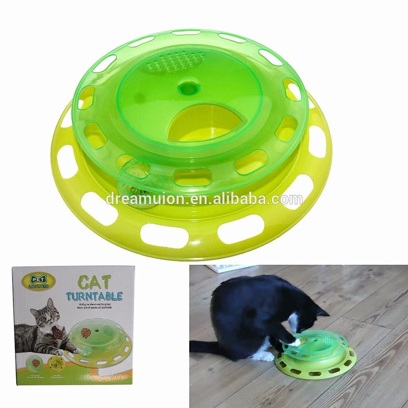 Pet Dog Cat Kitten Interactive Turntable Toy, Treat /Food Dispenser Brand New