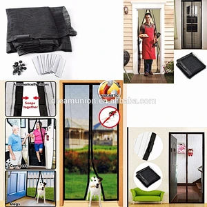 Magic Magnetic Mesh Hands-Free Screen net Door with18 powerful magnets TV shown anti bug Mosquito curtain Popular