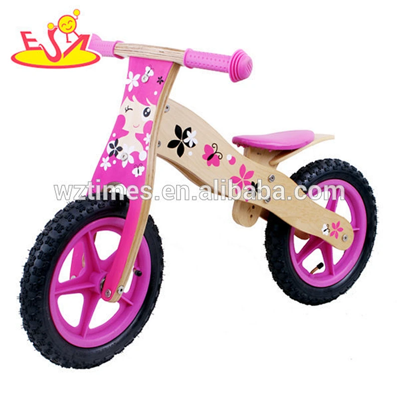 Wholesale most popular Wholesale most popular wooden pink balance bicycle for children used in home and outdoor W16C094
