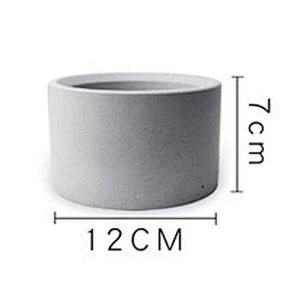 cylinder concrete flower multi plant cement pot silicone mold for  home accessories concrete making