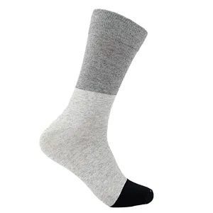 custom adult mens pure cotton pattern crew dress 100% organic cotton socks