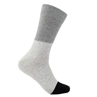 custom adult mens pure cotton pattern crew dress 100% organic cotton socks