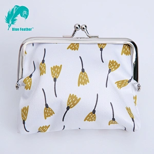 Classical pu leather material jewelry ring keychain chinese style coin purse