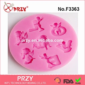 F3363 Angel silicone fondant mold love letter angel fondant mold angel cake decorative molds