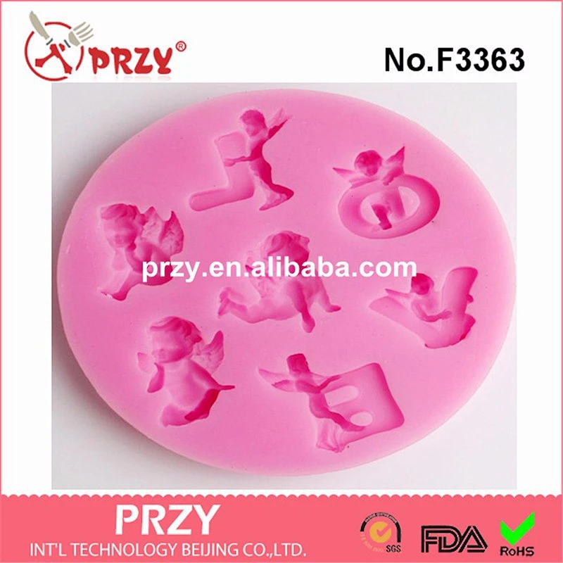 F3363 Angel silicone fondant mold love letter angel fondant mold angel cake decorative molds