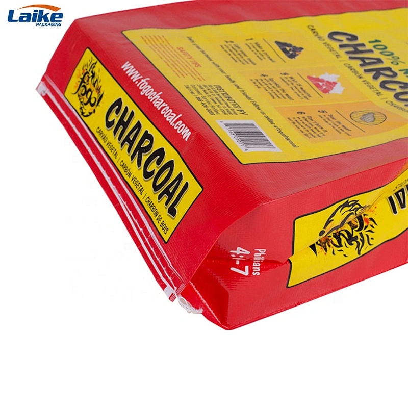 Customize bbq briquette bag for charcoal  packaging bag factory free sample charcoal bag 5kg 10kg