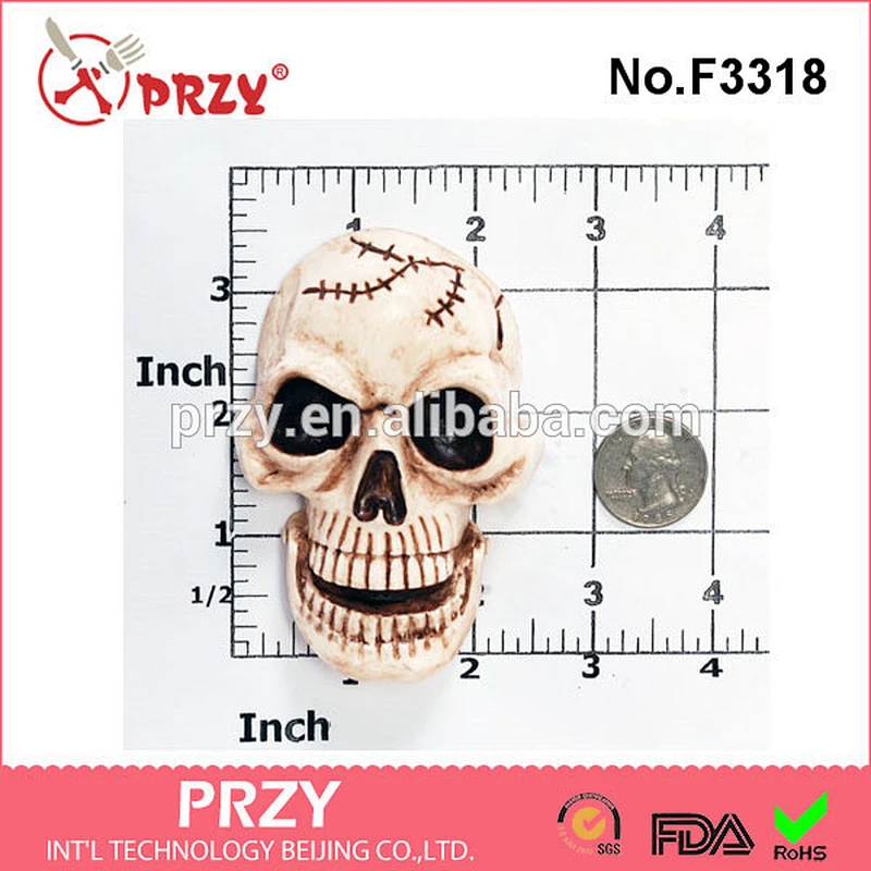 F3318 Large Skull Silicone Mold - Food Safe Chocolate, Fondant, Candy, Ice Mold