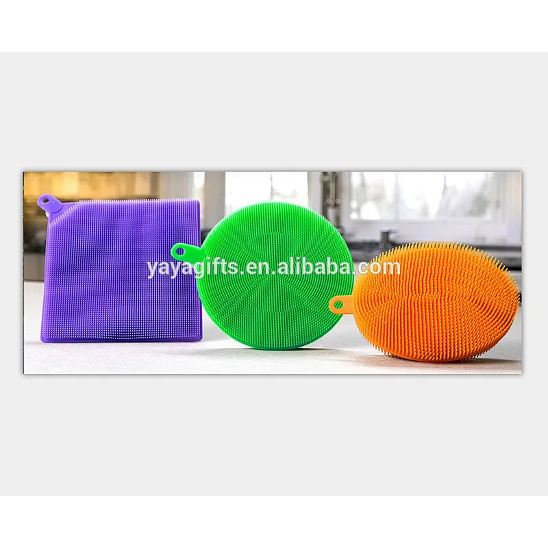 sponge cleaning dish with round oval square shaped