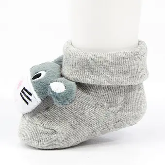 Oem Custom newborn cotton ankle socks non slip infant rubber sole toddler Socks baby cute kids