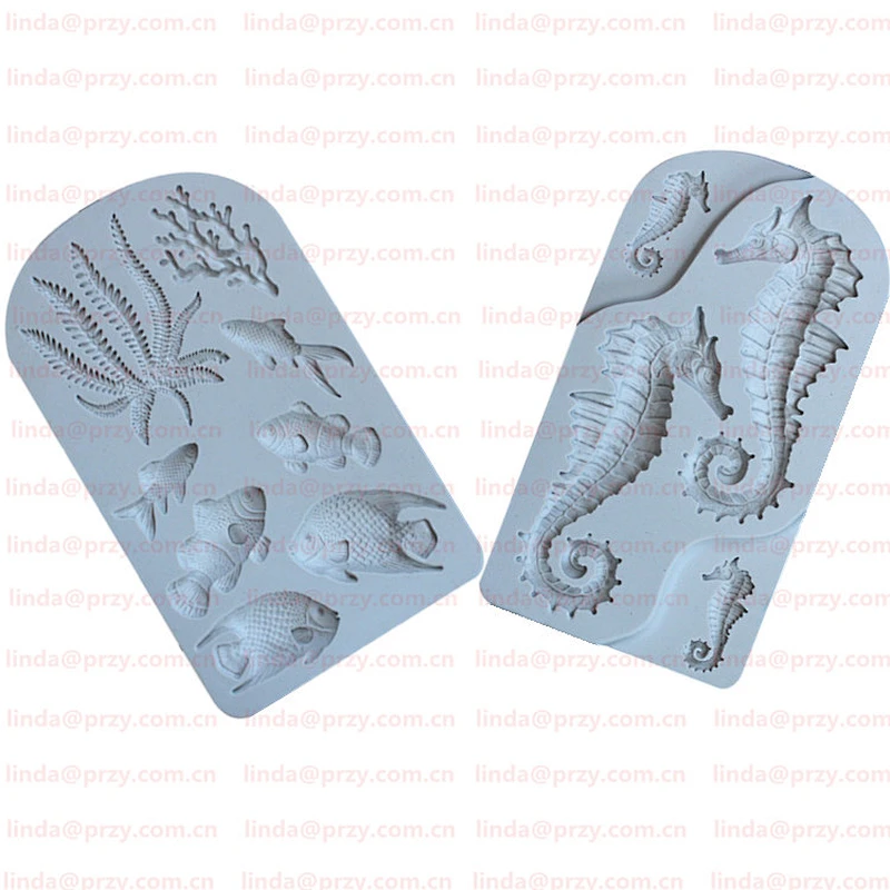 Coral fish molds silicone fondant mould Fondant chocolate cake decoration tool Mold