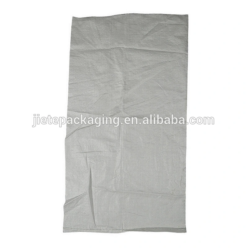 White plastic pp woven packaging bag 25kg 50kg for corn flour rice grain bean seed sand cement fertilizer