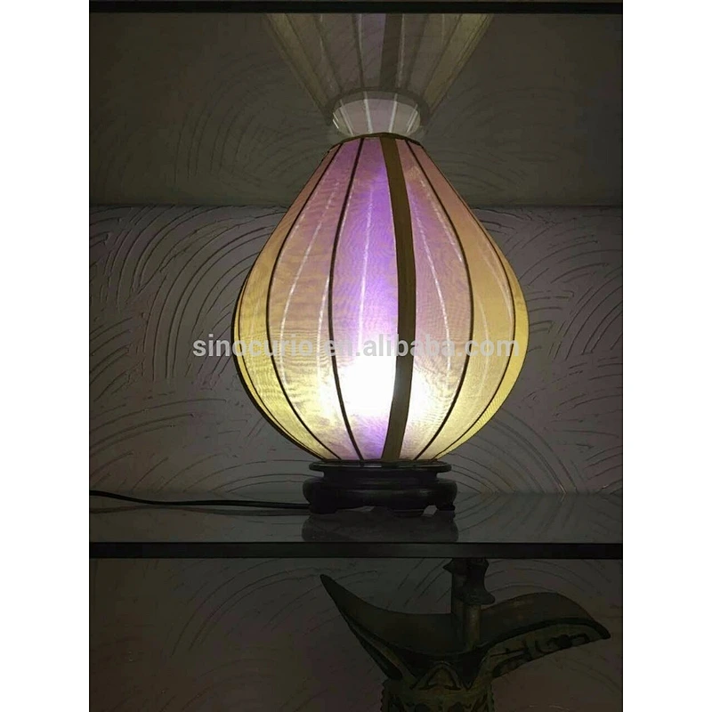 chinese antique lamp paper & silk star & lotus lantern for home accessory & decor