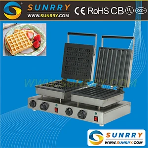 Electric industrial waffle machine hot cake maker square and cylinder food making machine
