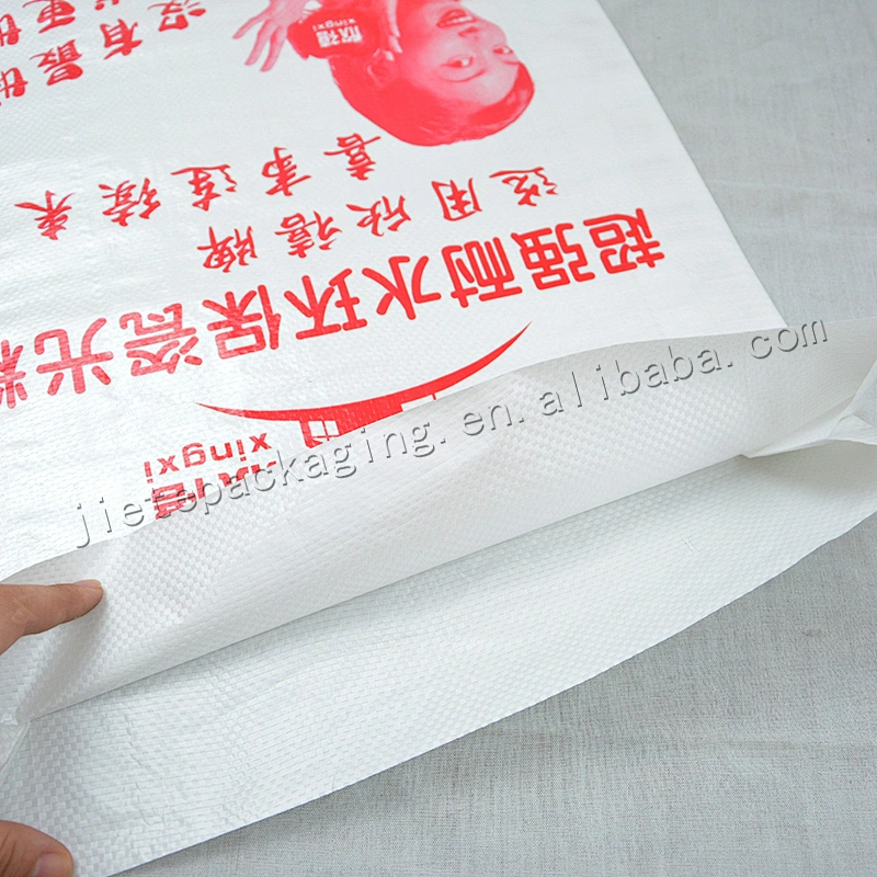 Non film Laminated white pp woven polypropylene cement bag