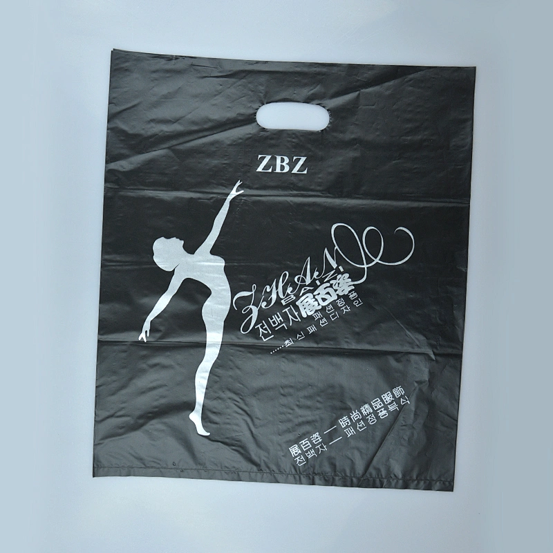 Customized PE transparent plastic shopping bags for clothing packaging