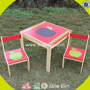 wholesale cheap kids wooden table and chair fashion children wooden table and chair W08G091