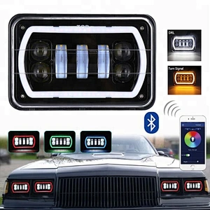 Lightech 4x6 5inch Jeep wrangler led lights DRL High Low Halo Ring headlight