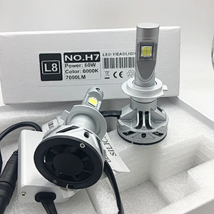 Lujia car lighting px26d L8 7000lm headlight h7 led XHP70 with fan cooling