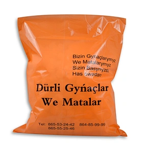 Orange cheap PE plastic garment shopping bag