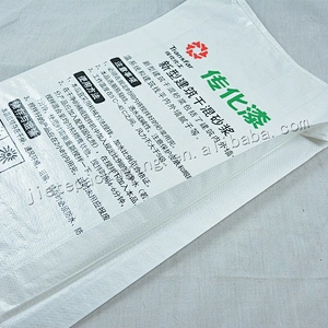 Moisture proof white plastic bopp laminated pp dry mortar bag for building sand, wall putty, cement,tile adhesive