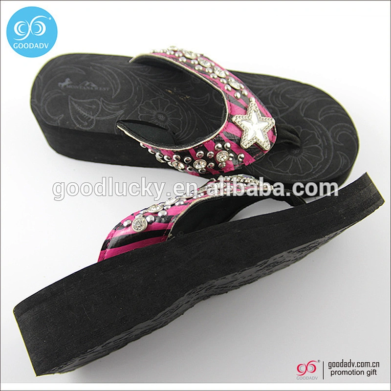 Supply machining rubber strap flip flop fashion lady flip flops