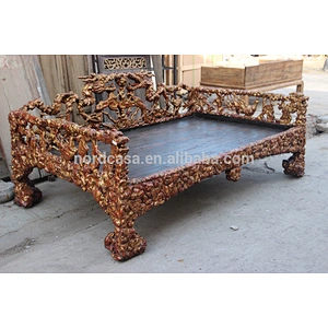 Most popular Antique Style Hand Carved Reclaimed Wood Bed