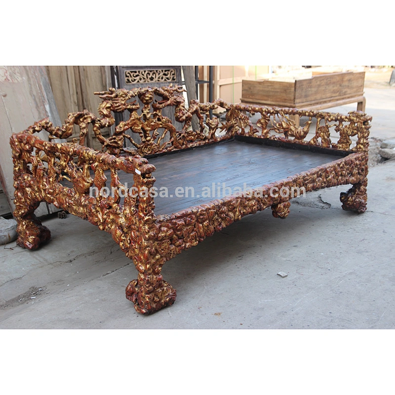 Most popular Antique Style Hand Carved Reclaimed Wood Bed