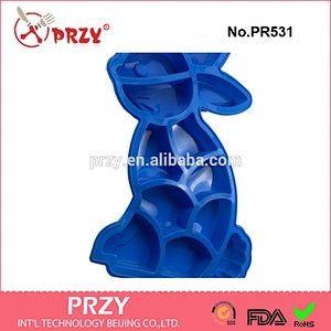 PR531 Rabbit porous silicone cake pan, Eco-Friendly silicone mold, cake tools