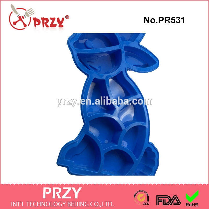 PR531 Rabbit porous silicone cake pan, Eco-Friendly silicone mold, cake tools