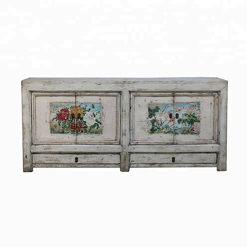 chinese antique rustic distressed drawer storage cabinet furniture