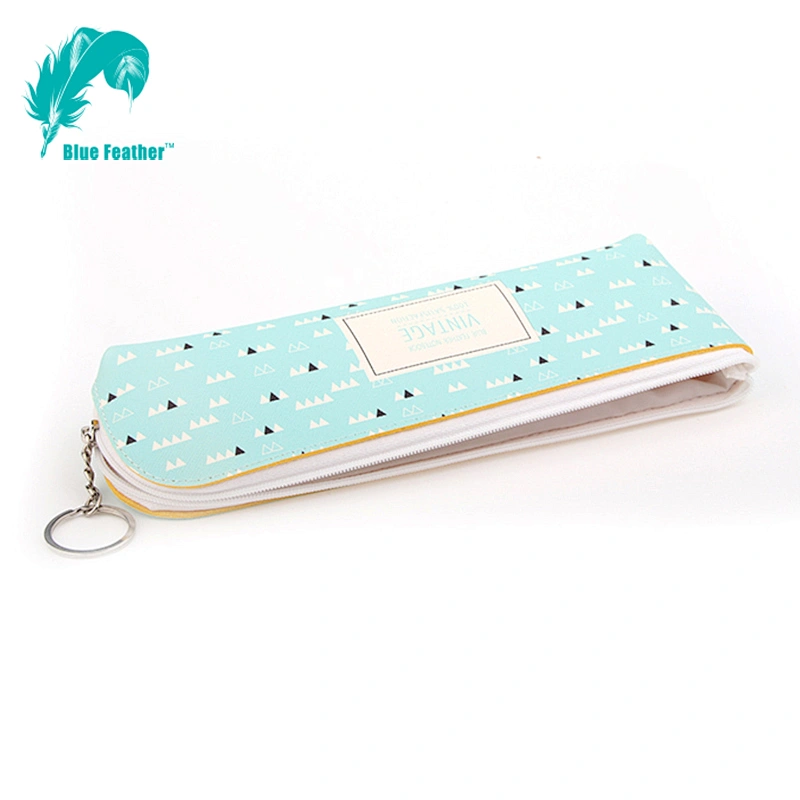Factory custom colorful high quality soft PU stationery case Pencil bag