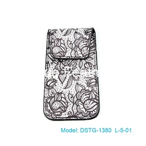 Pattern Checked PU Leather Sunglasses Pouch