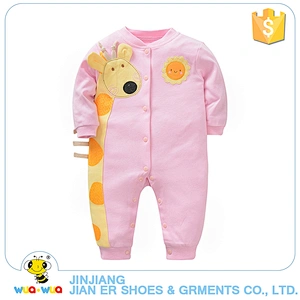 High quality winter newborn baby girl animal pattern clothes romper