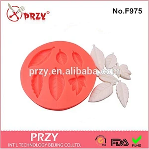 F975 PRZY High quality silicone leaf cake molds