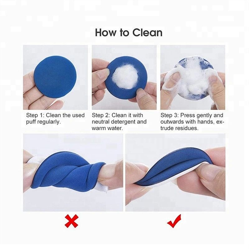 Make Up Own Brand Custom Logo High Quality Beauty Blending Sponge Make Up Soft Makeup Powder Puff Applicator