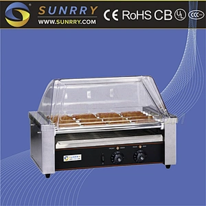 Electric hot dog roller grill with 7 rollers and cover automatic hot dog roller dog machine (SUNRRY SY-HD7)