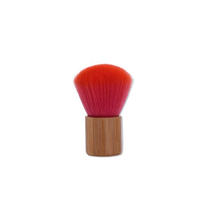 Professional Bamboo Handle Red Hair Makeup Brush Blending Cosmetic Kabuki Brush Foundation Blush Powder Brushes Tools