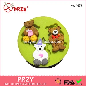 F478 PRZY Animal polycarbonate chocolate moulds