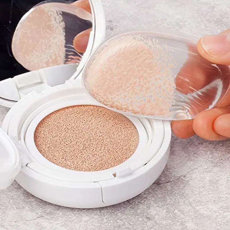 Drop & Leaf Design silicone makeup blending Sponge puff with follower inside