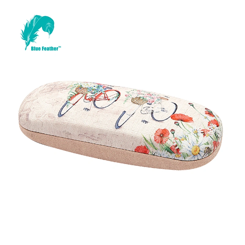 Floral Butterfly Pattern Striped Eyewear Case for Daily Protection